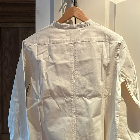 🎀 NWT EVERLANE organic cotton The Long-Sleeve Utility Mini Dress XS in bone - Picture 12 of 16